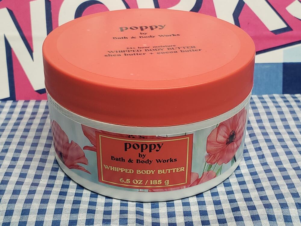 BBW Poppy 24+ Hour Moisture Whipped Body Butter Shea & Cocoa Butter